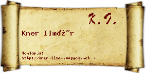 Kner Ilmár névjegykártya