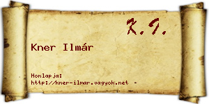 Kner Ilmár névjegykártya